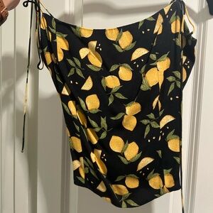 Reformation lemon print top